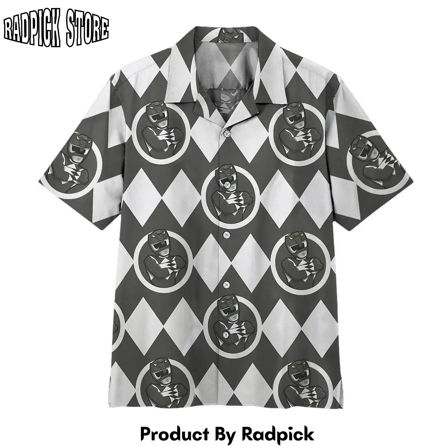Radpick 3d mighty morphin power rangers black ranger hawaii shirt dup rp2921301